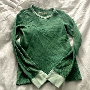 y2k green soft long sleeve